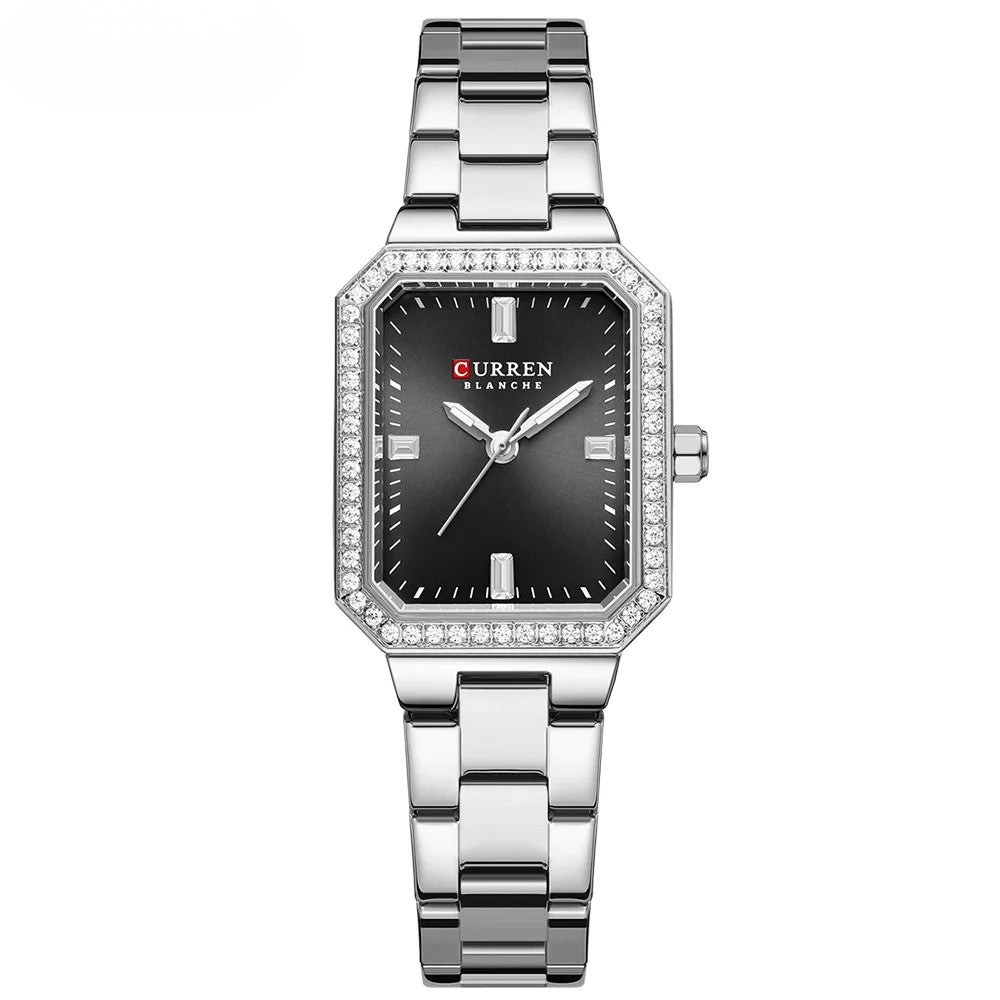 Relógio feminino 23mm com caixa retangular