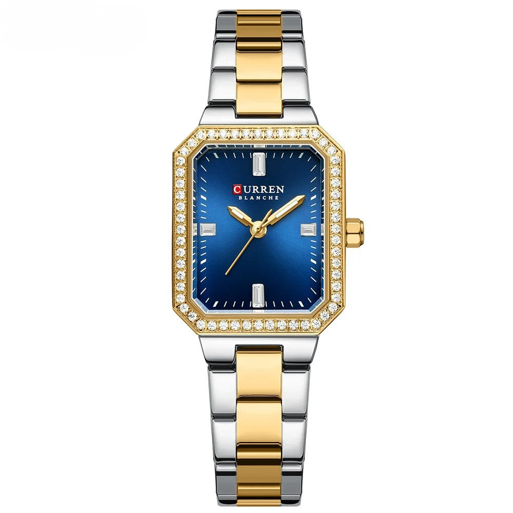 Relógio feminino 23mm com caixa retangular