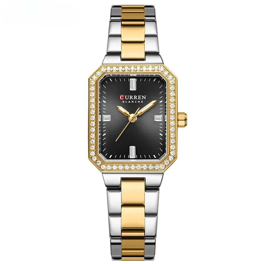 Relógio feminino 23mm com caixa retangular