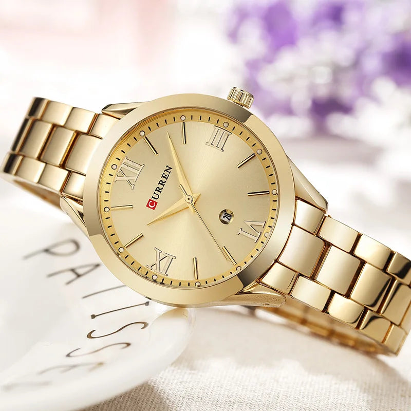 Relógio feminino Dourado Tamanho de 36mm