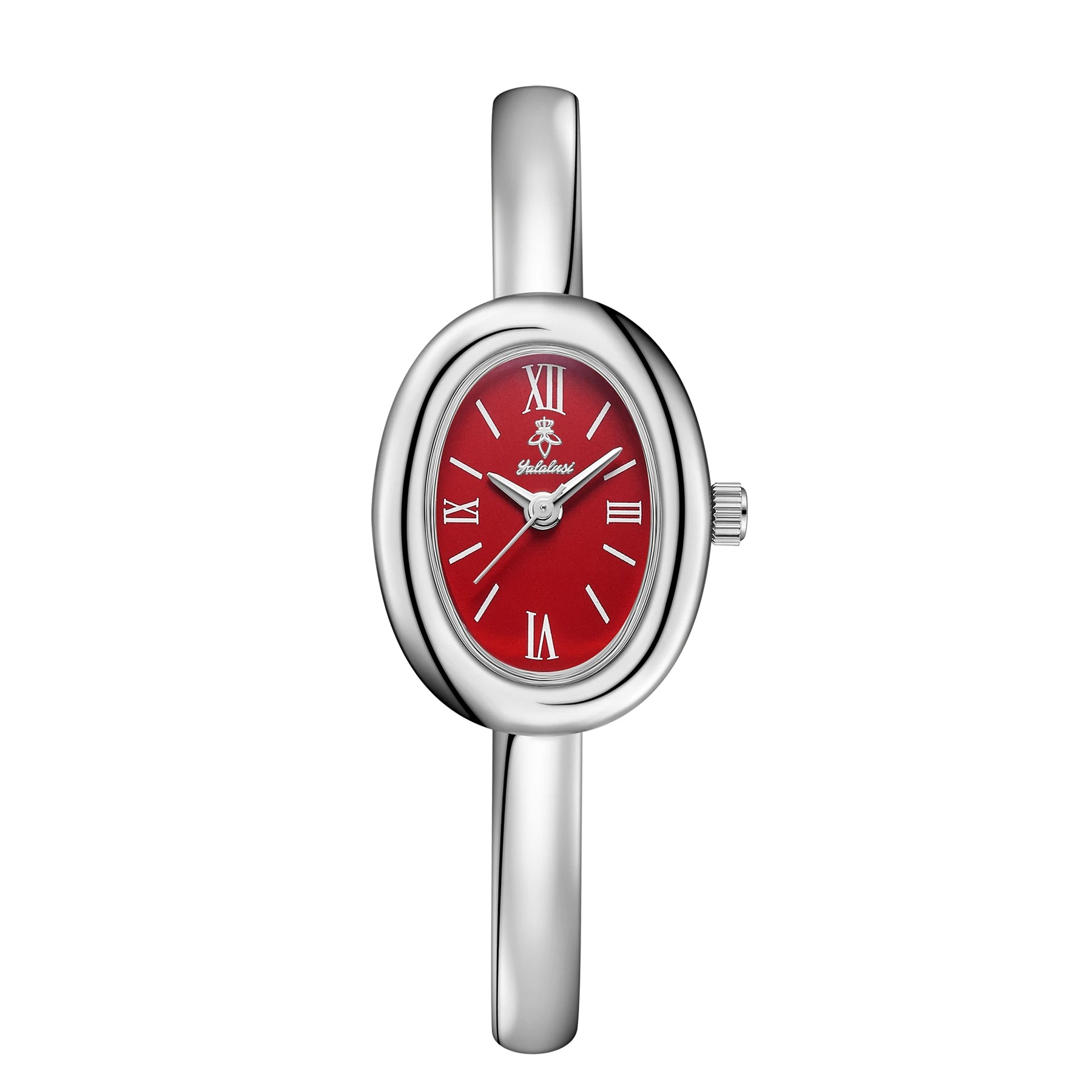 Bracelete relógio feminino caixa oval com pulseira de 5mm