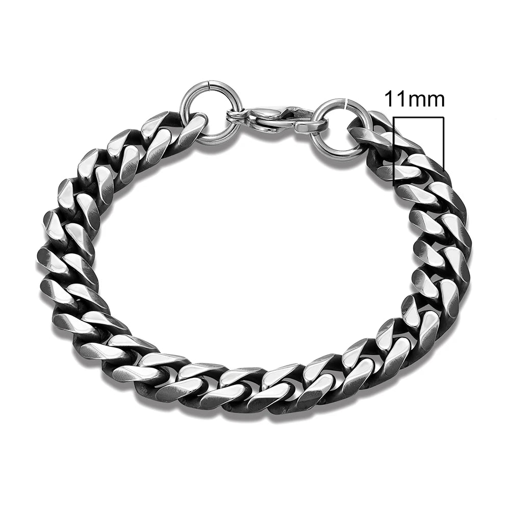 Pulseira em corrente com cinco opções de espessura