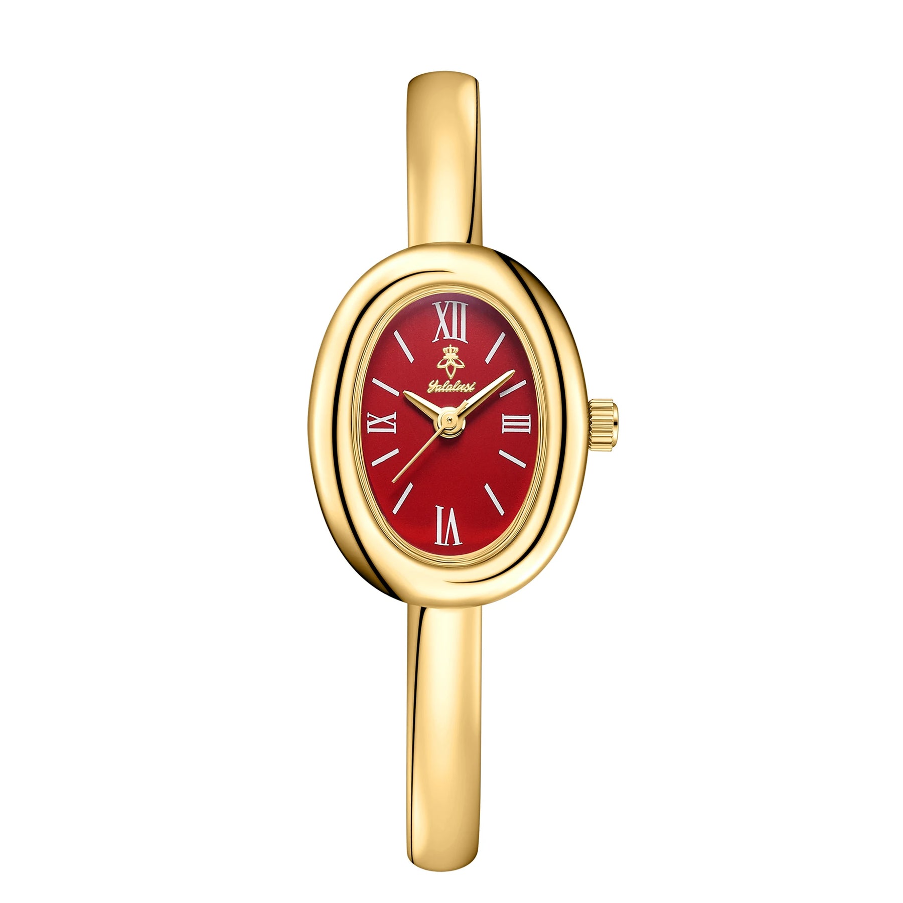 Bracelete relógio feminino caixa oval com pulseira de 5mm