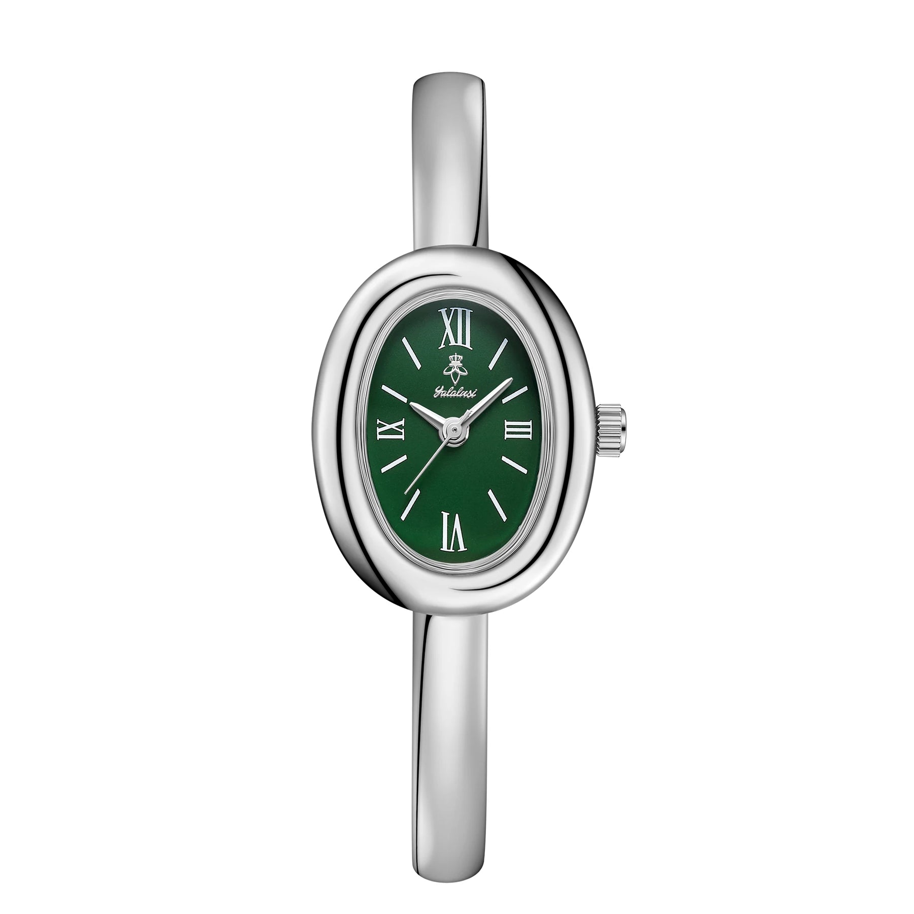 Bracelete relógio feminino caixa oval com pulseira de 5mm