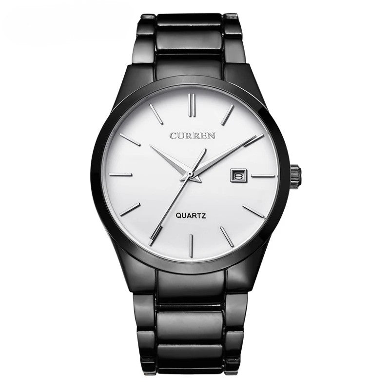 Relógio social minimalista em aço inoxidável