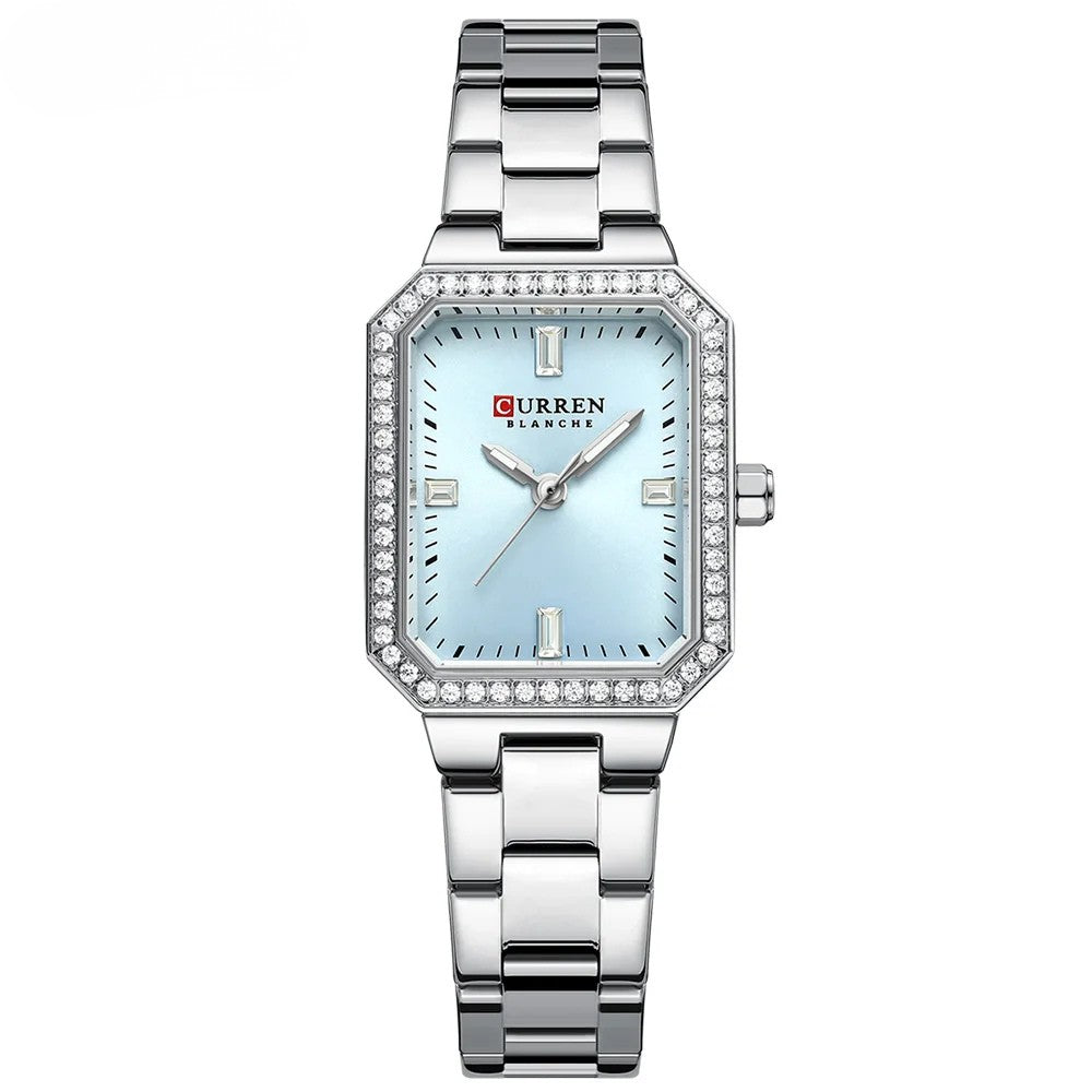 Relógio feminino 23mm com caixa retangular