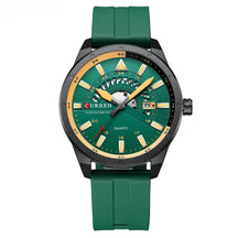 Relógio masculino Verde militar com pulseira de silicone