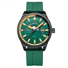 Relógio masculino Verde militar com pulseira de silicone