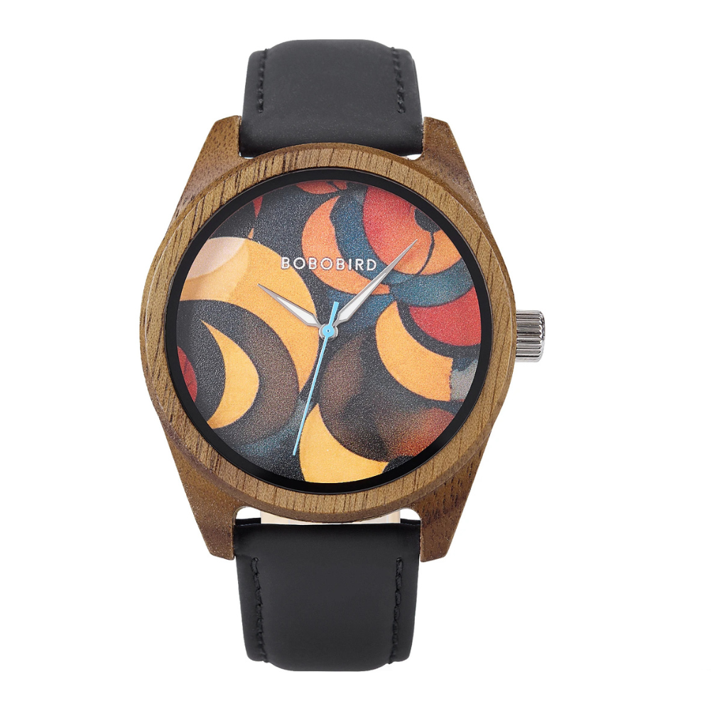 Relógio em Madeira com fundo ilustrado Edição Especial