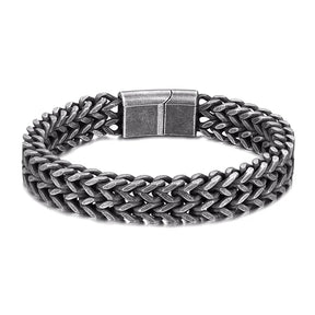 Pulseira em manha de aço inoxidável