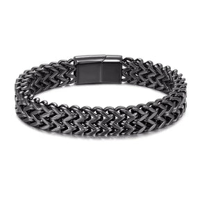Pulseira em manha de aço inoxidável