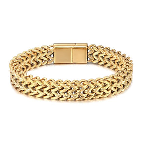 Pulseira em manha de aço inoxidável