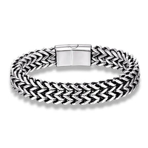 Pulseira em manha de aço inoxidável