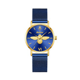 Relógio feminino Abelha Dourada tamanho de 32mm