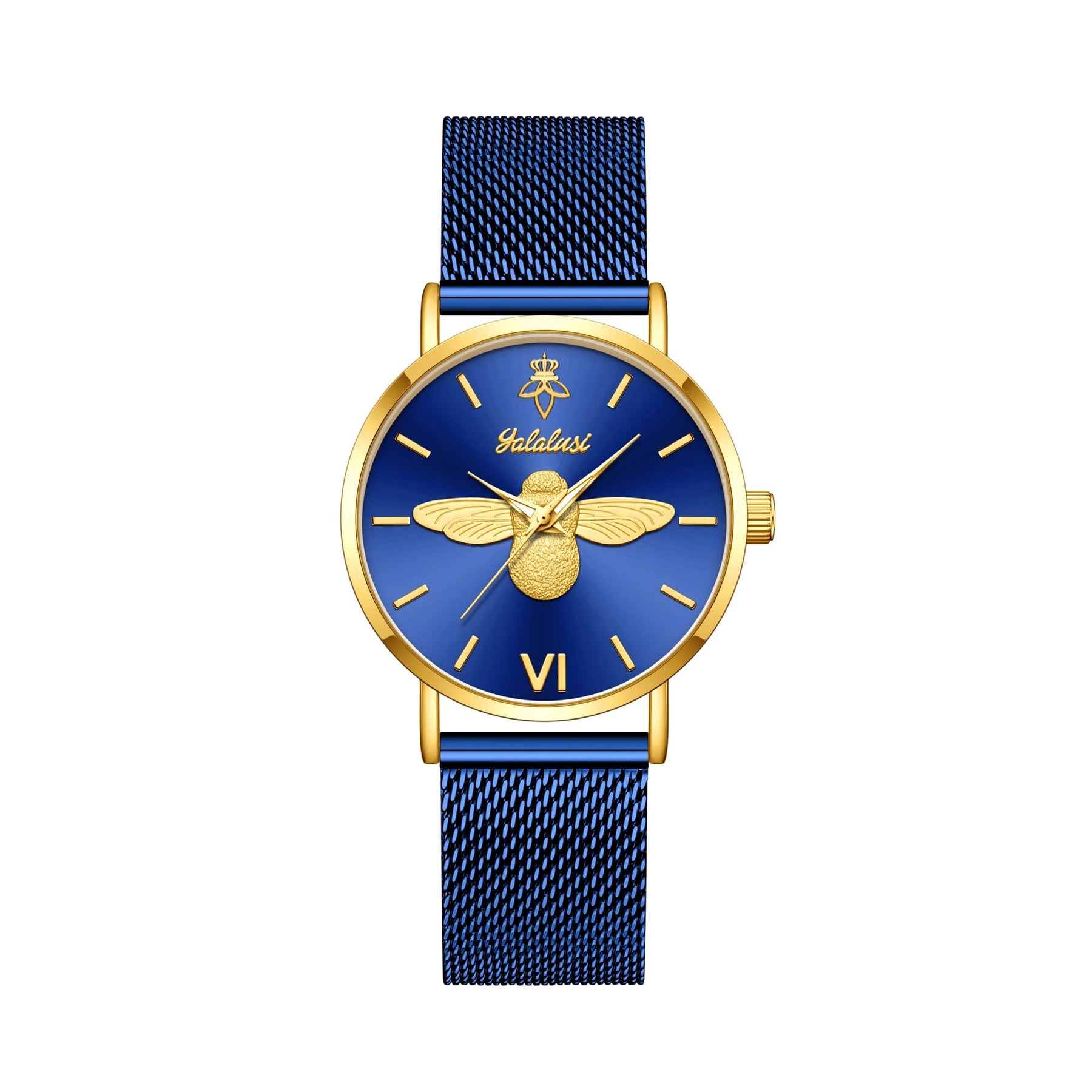 Relógio feminino Abelha Dourada tamanho de 32mm