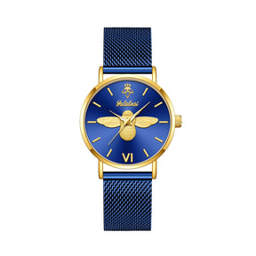 Relógio feminino Abelha Dourada tamanho de 32mm