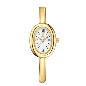 Bracelete relógio feminino caixa oval com pulseira de 5mm