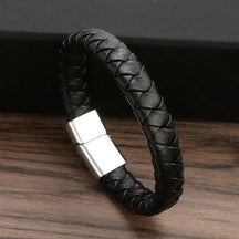Pulseira Clássica em couro transado