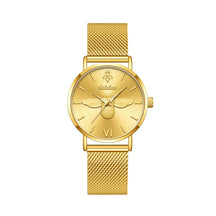 Relógio feminino Abelha Dourada tamanho de 32mm