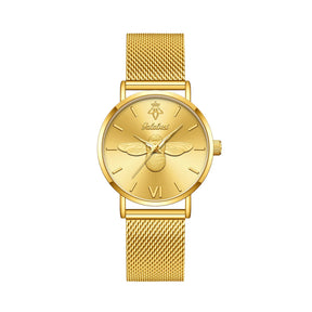 Relógio feminino Abelha Dourada tamanho de 32mm