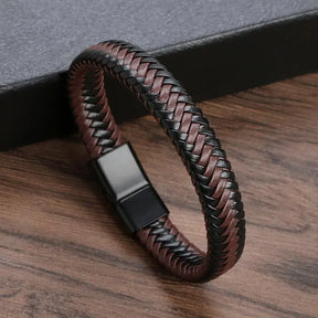 Pulseira Clássica em couro transado