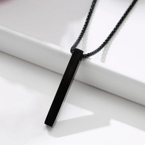 Pingente minimalista em aço com corrente de 60cm incluso