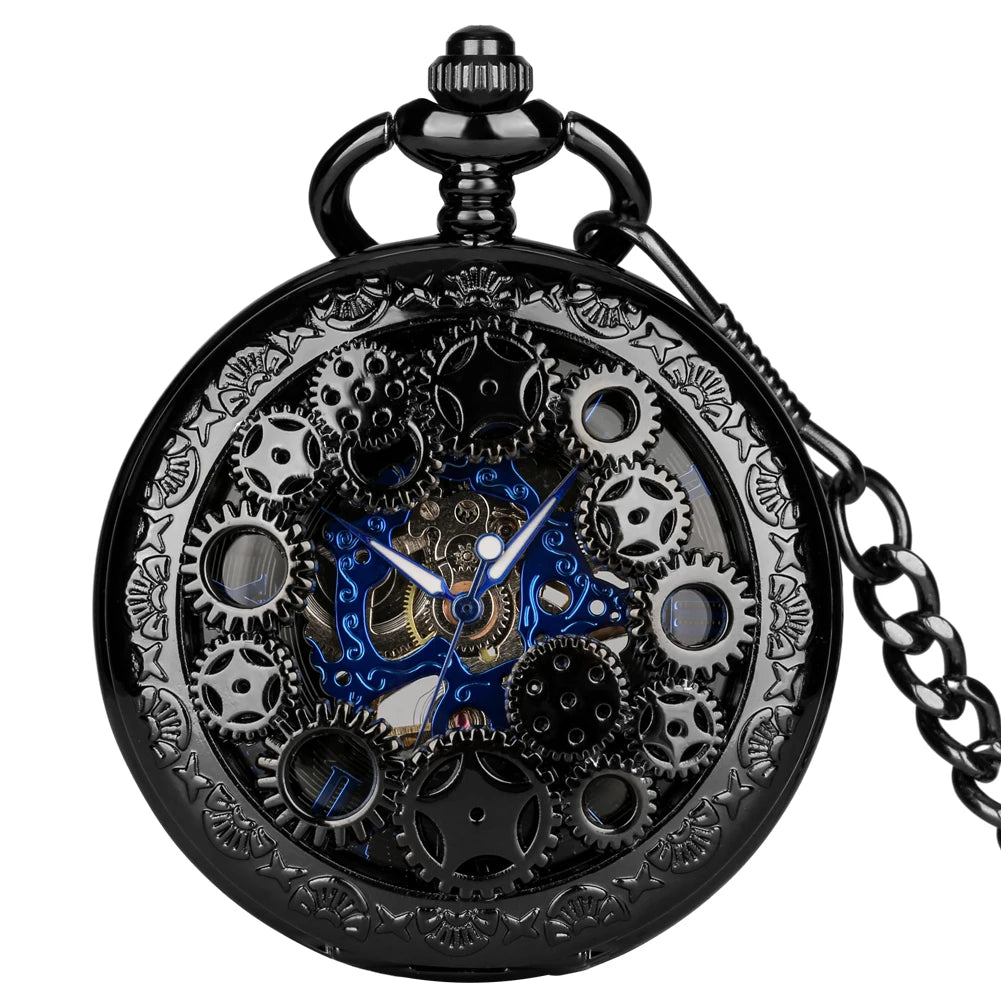 Relógio de bolso Steampunk Black