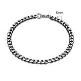 Pulseira em corrente com cinco opções de espessura