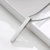 Pingente minimalista em aço com corrente de 60cm incluso