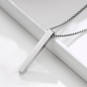Pingente minimalista em aço com corrente de 60cm incluso