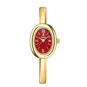Bracelete relógio feminino caixa oval com pulseira de 5mm