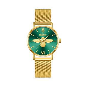 Relógio feminino Abelha Dourada tamanho de 32mm