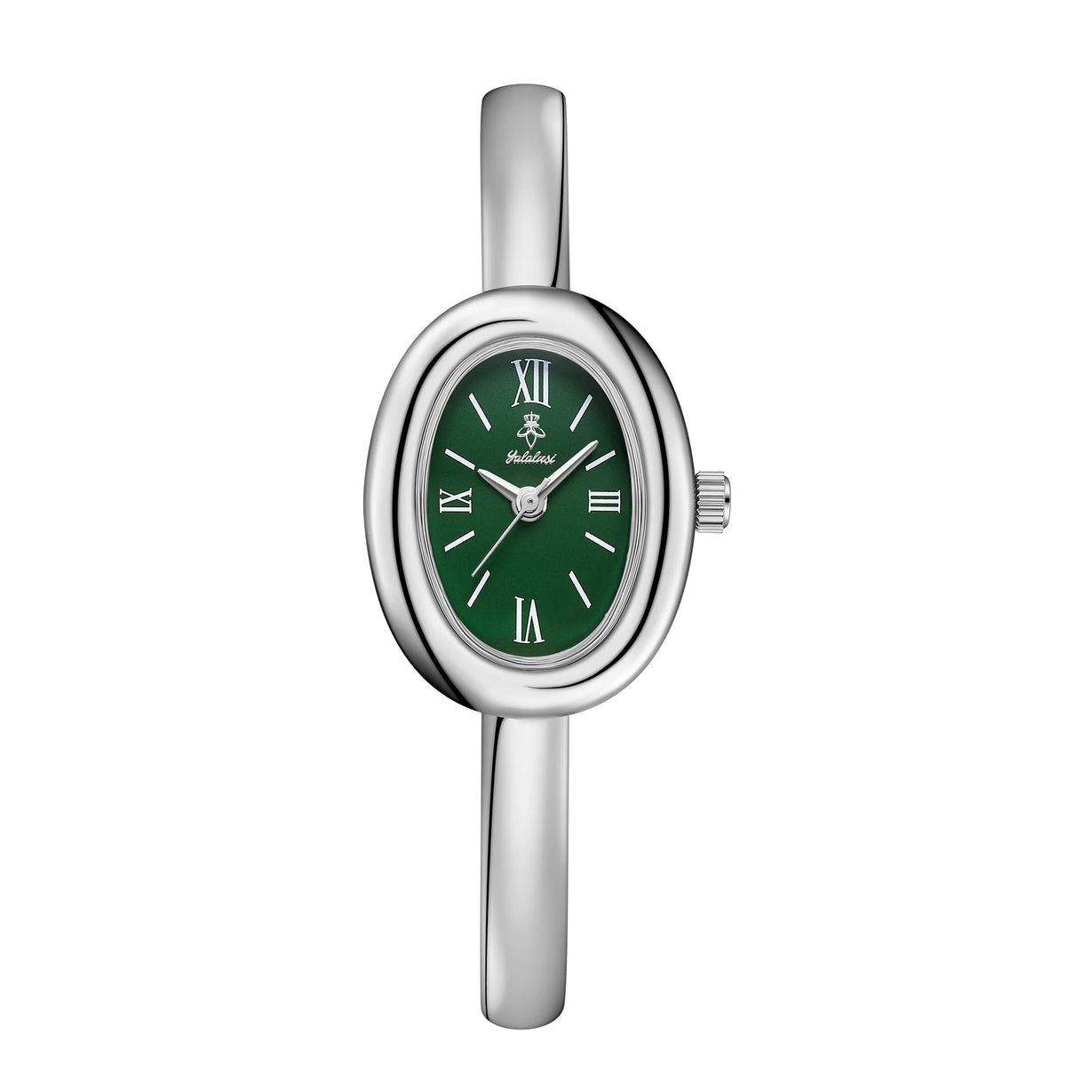 Bracelete relógio feminino caixa oval com pulseira de 5mm