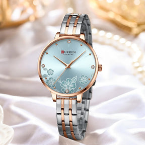 Relógio Floral com pulseira de 12mm
