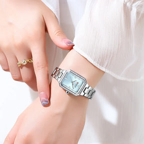 Relógio feminino 23mm com caixa retangular