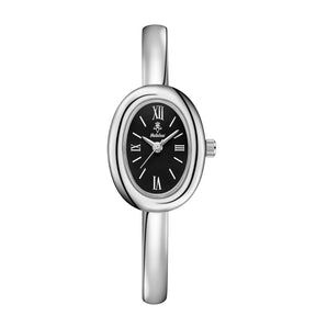 Bracelete relógio feminino caixa oval com pulseira de 5mm