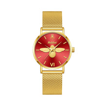 Relógio feminino Abelha Dourada tamanho de 32mm