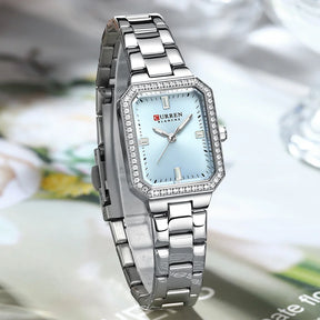 Relógio feminino 23mm com caixa retangular