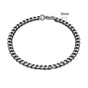 Pulseira em corrente com cinco opções de espessura