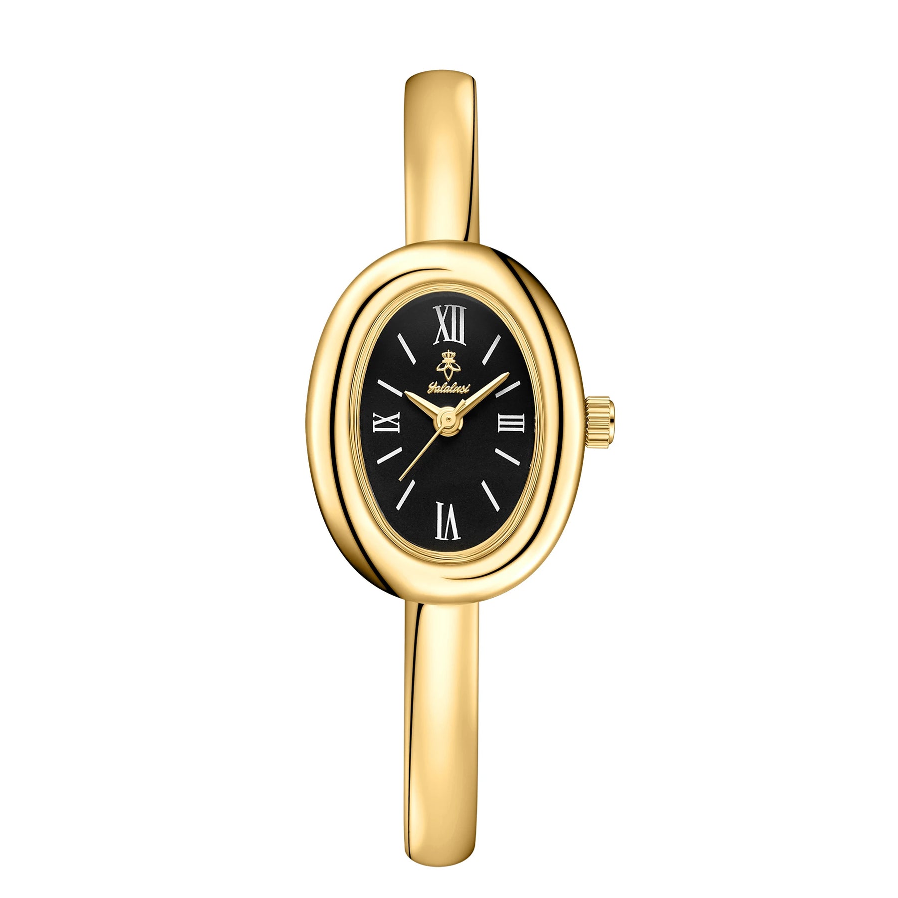Bracelete relógio feminino caixa oval com pulseira de 5mm