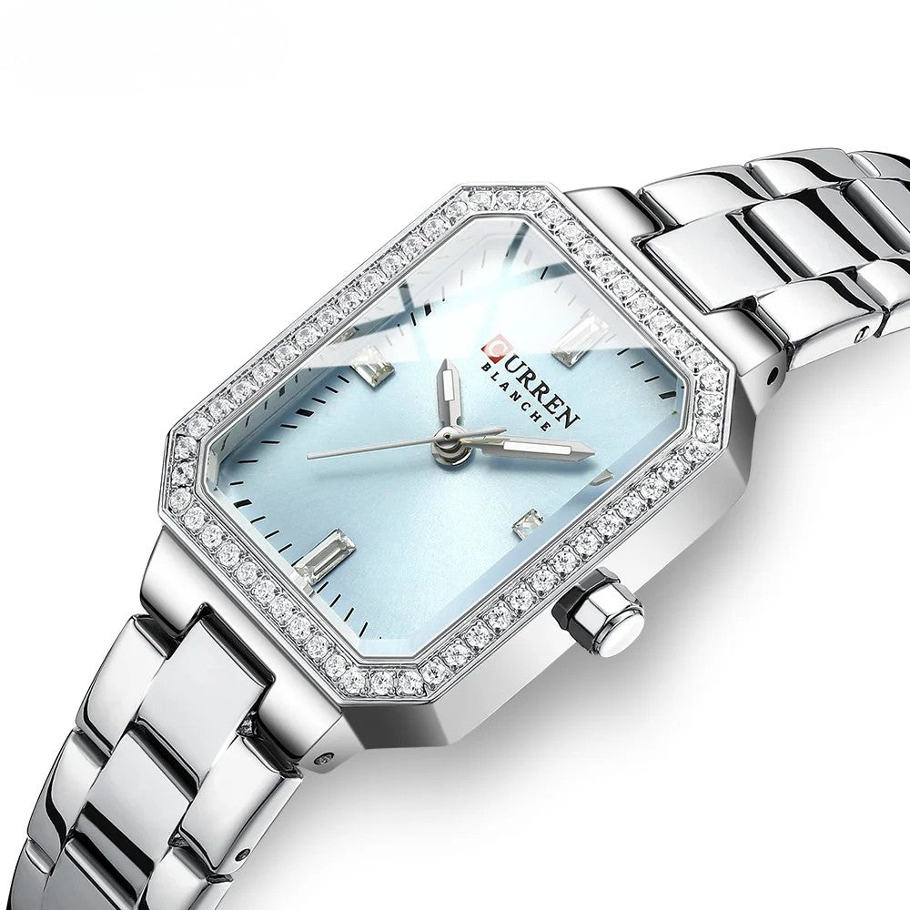 Relógio feminino 23mm com caixa retangular