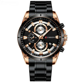 Relógio Masculino Dourado com caixa grande de 49mm